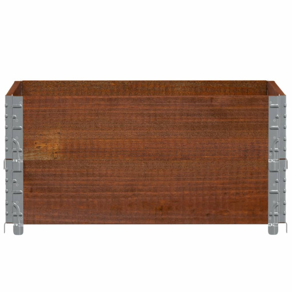 Jardinera de madera maciza de pino marrón 80x60 cm M 3