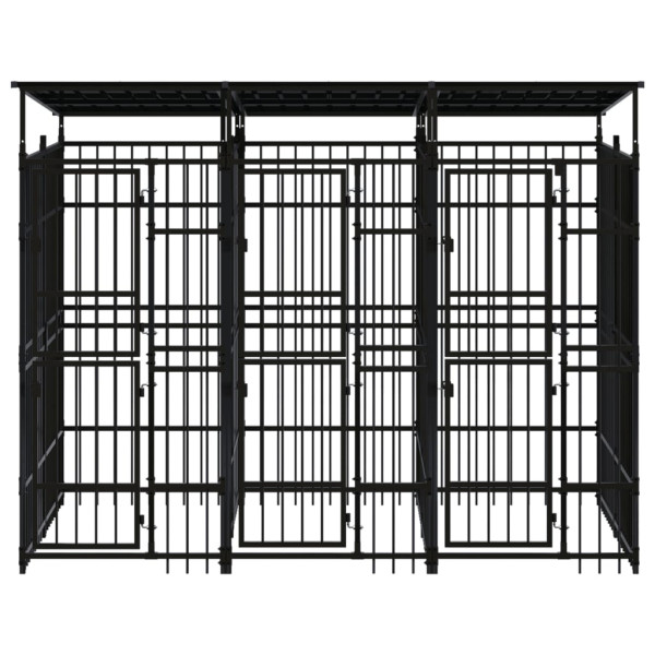 Canil de exterior com telhado 5.53 m² aço M 2