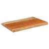 Borda de mesa retangular natural acacia 60x40x3.8 cm 2