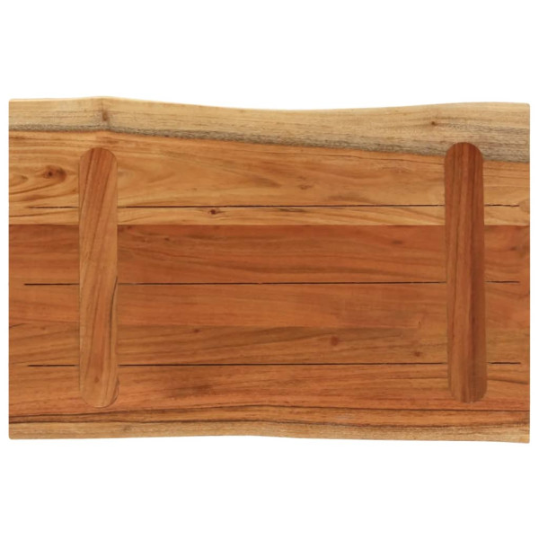 Tablero de mesa rectangular borde natural acacia 60x40x3.8 cm M 5