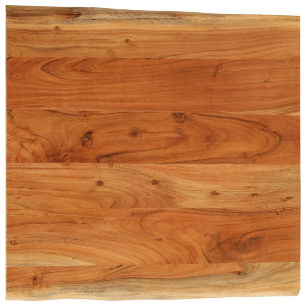 Tablero mesa cuadrado borde natural madera acacia 40x40x3.8 cm D