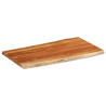 Tablero de mesa rectangular borde natural acacia 110x60x3.8 cm 2