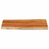 Borda de mesa retangular natural acacia 110x60x3.8 cm 3