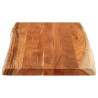 Borda de mesa retangular natural acacia 110x60x3.8 cm 4