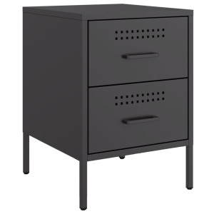 Mesa de cabeceira 36x39x50.5 cm aço preto H