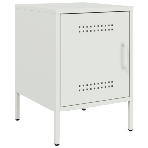 Mesa de cabeceira 36x39x50.5 cm aço branco H