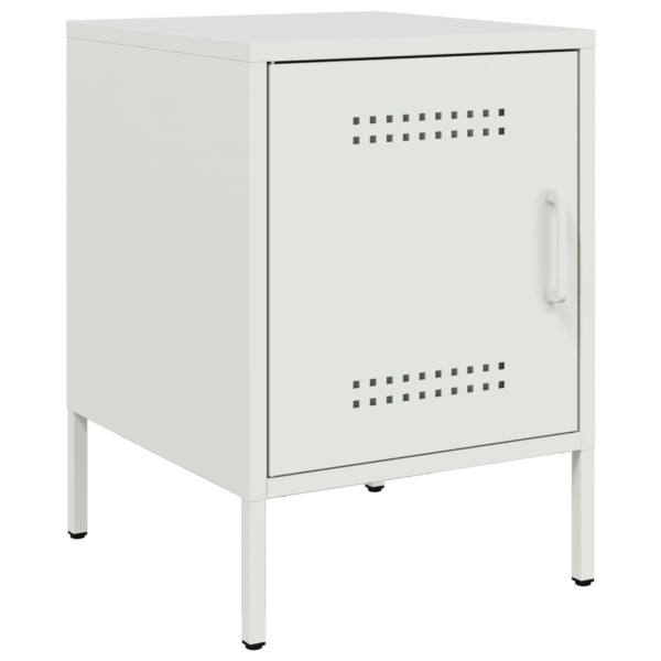 Mesa de cabeceira 36x39x50.5 cm aço branco M 2