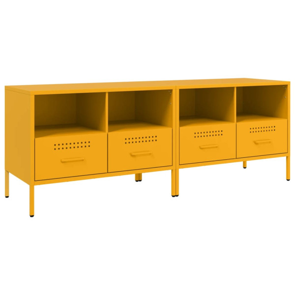 Muebles de TV 2 pzas acero laminado amarillo frío 68x39x50.5 cm M 3