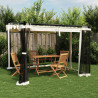Gazebo com paredes de malha 3x3 m aço creme 1