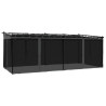 Gazebo com paredes de malha 6x3 m aço antracite 2
