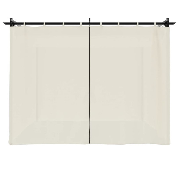 Gazebo com cortinas 3x3 m aço creme M 4