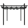 Gazebo de jardim com teto retrátil 3x3 m alumínio antracite 5
