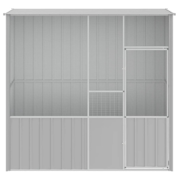 Gaiola p/ pássaros 215x78x200 cm aço galvanizado cinzento M 2