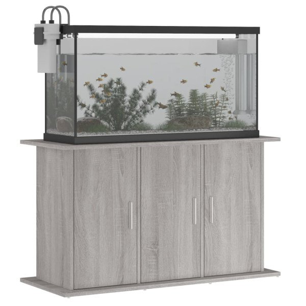 Soporte para acuario madera ingeniería gris Sonoma 101x41x58 cm M 4