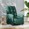 Sillón reclinable eléctrico tela verde oscuro 1