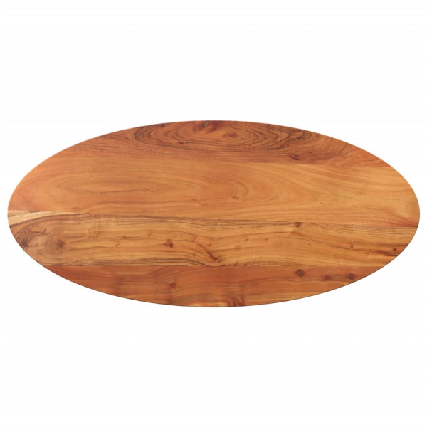 Tablero de mesa ovalado madera maciza de acacia 80x40x2.5 cm D