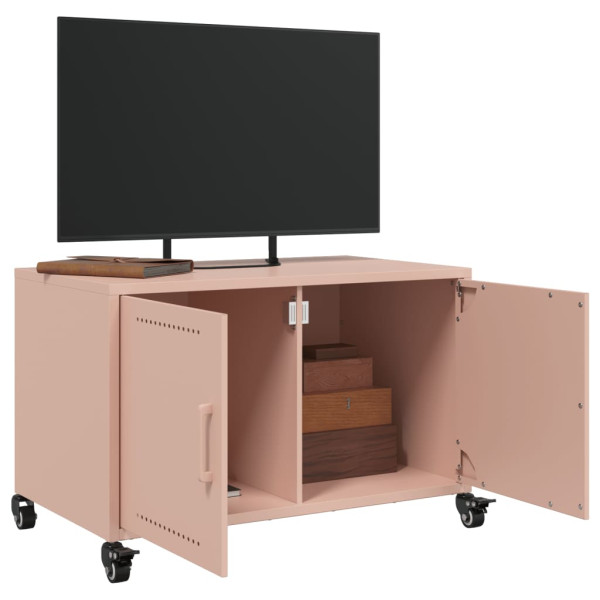 Mueble para TV acero laminado en frío rosa 68x39x43.5 cm M 4