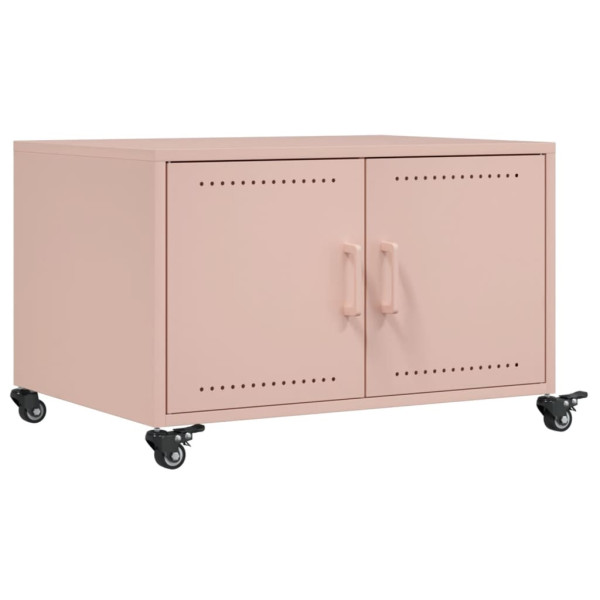 Mesa de centro acero laminado en frío rosa 68x50x43.5 cm M 2