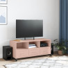 Mueble para TV acero laminado en frío rosa 100.5x39x43.5 cm 3
