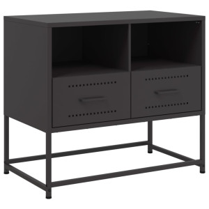 Mueble para TV de acero negro 68x39x60.5 cm H