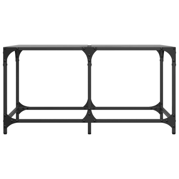 Mesa de centro com topo em vidro preto 78.5x40x40 cm aço M 4