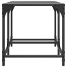 Mesa de centro superficie de vidrio acero negra 78.5x40x40 cm 5