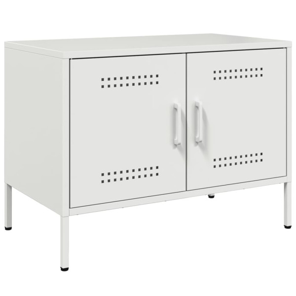 Mueble de TV de acero blanco 68x39x50.5 cm M 2