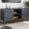 Mueble de TV de acero gris antracita 100.5x39x50.5 cm 1