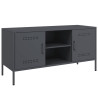 Mueble de TV de acero gris antracita 100.5x39x50.5 cm 2