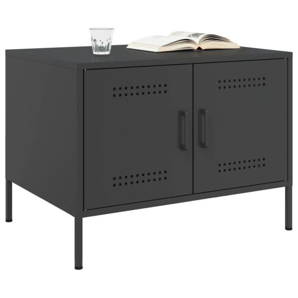 Mesa de centro acero laminado en frío negro 68x50x50.5 cm M 3