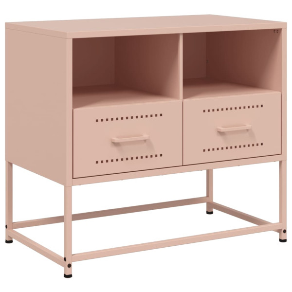 Mueble para TV de acero rosa 68x39x60.5 cm M 2