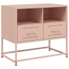 Mueble para TV de acero rosa 68x39x60.5 cm 2