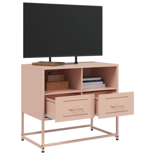Mueble para TV de acero rosa 68x39x60.5 cm M 4