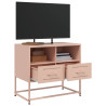 Mueble para TV de acero rosa 68x39x60.5 cm 4