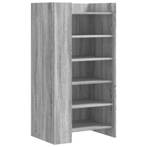 Mueble zapatero madera de ingeniería gris Sonoma 52x37.5x100 cm H