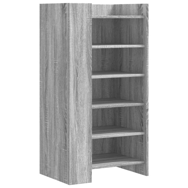 Mueble zapatero madera de ingeniería gris Sonoma 52x37.5x100 cm M 2