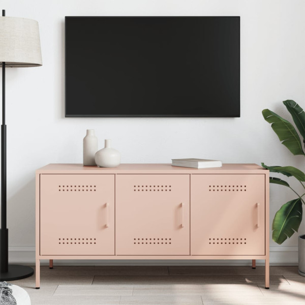 Móvel de TV 100.5x39x50.5 cm aço rosa M 3