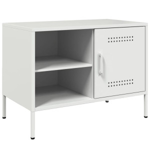 Mueble de TV de acero blanco 68x39x50.5 cm H