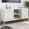 Mueble de TV de acero blanco 100.5x39x50.5 cm 1