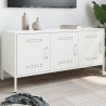 Mueble de TV de acero blanco 100.5x39x50.5 cm 1