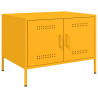 Mesa de centro 68x50x50.5 cm aço amarelo mostarda 1