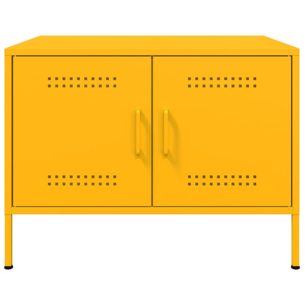 Mesa de centro acero laminado en frío amarillo 68x50x50.5 cm M 5
