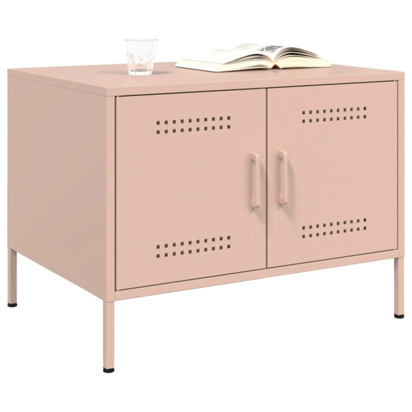 Mesa de centro 68x50x50.5 cm aço rosa M 3