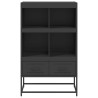 Aparador de acero laminado en frío negro 68.5x39x111.5 cm 4