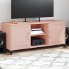 Mueble para TV acero laminado en frío rosa 100.5x39x43.5 cm 1