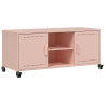 Mueble para TV acero laminado en frío rosa 100.5x39x43.5 cm 2