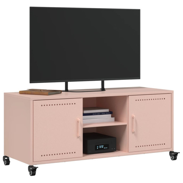 Móvel de TV 100.5x39x43.5 cm aço rosa M 4