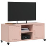 Mueble para TV acero laminado en frío rosa 100.5x39x43.5 cm 4