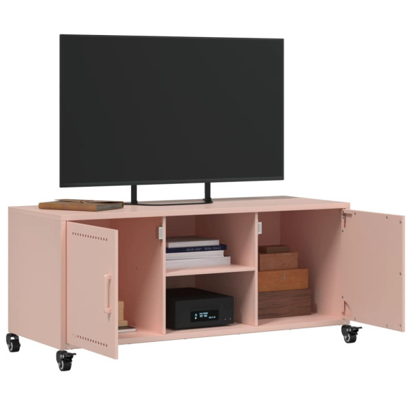 Mueble para TV acero laminado en frío rosa 100.5x39x43.5 cm M 5