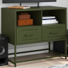 Mueble para TV de acero verde oliva 68x39x60.5 cm 1